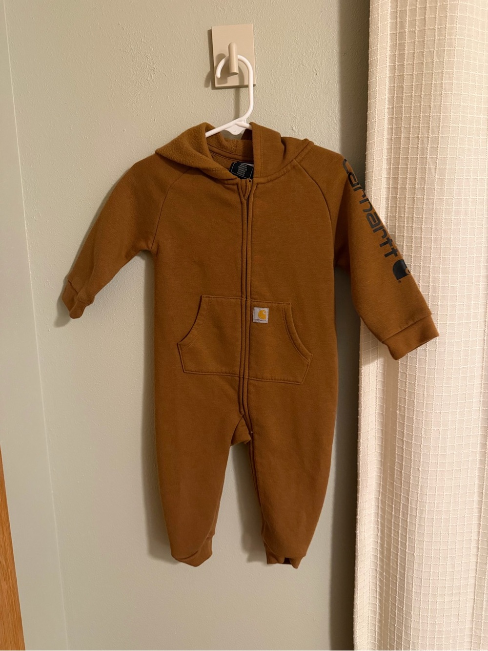 Carhartt Brown Toddler Hooded One-Piece Coverall